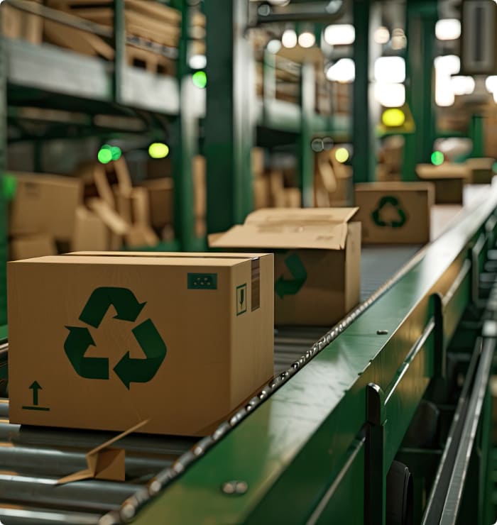 recycling conveyor belt green facility